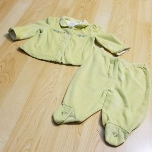Baby Girl Size 3 Months Velvet Outfit Top …